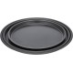 Generic Metal pizza trays for kitchen set of 3 pieces - black