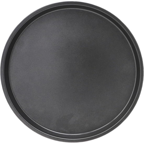 Generic Metal pizza trays for kitchen set of 3 pieces - black
