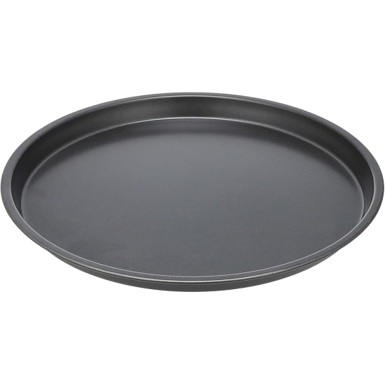 Generic Metal pizza trays for kitchen set of 3 pieces - black