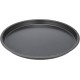 Generic Metal pizza trays for kitchen set of 3 pieces - black