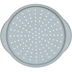 Marble granite pizza pan, 33x37 cm - grey