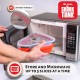Pizza Pack | Collapsible Silicone Container for Storing Pizza | Organize & Save Space with Adjustable Size | BPA Free, Microwave & Dishware Safe (Regular, Red)