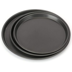 Set of 3 Bakeware Mold Eight-inch Round Carbon Steel Pizza Pan