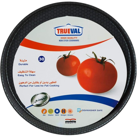 Trueval 3 Pieces Pizza Pan Set, 26-28-30, Red Trueval 3 Pieces Pizza Pan Set, 26-28-30, Red