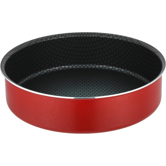 Trueval Teflon Oven trays set 2 pieces size 22-26 with pizza 28 color red Trueval Teflon Oven trays set 2 pieces size 22-26 with pizza 28 color red