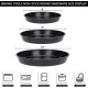 peinat Pizza Pan, 3PCS Pizza Baking Pan Black Baking Sheets for Oven Nonstick Round Pizza Tray 8/9/10 inch Bakeware Carbon Steel Sheet Pans for Cooking Multifunction peinat Pizza Pan, 3PCS Pizza Baking Pan Black Baking Sheets for Oven Nonstick Round Pizza Tray 8/9/10 inch Bakeware Carbon Steel Sheet Pans for Cooking Multifunction