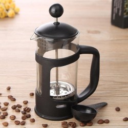 COFFEE.SHOP French Press Coffee and Tea Maker Manual Milk Frother Stainless Steel Filters Coffee Plunger 350ml