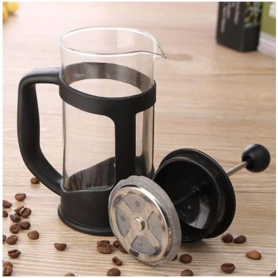 COFFEE.SHOP French Press Coffee and Tea Maker Manual Milk Frother Stainless Steel Filters Coffee Plunger 350ml