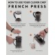 Clever chef french press coffee maker, maximum flavor coffee brewer with superior filtration, 2 cup capacity, multi colors Clever chef french press coffee maker, maximum flavor coffee brewer with superior filtration, 2 cup capacity, multi colors