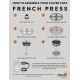 Clever chef french press coffee maker, maximum flavor coffee brewer with superior filtration, 2 cup capacity, multi colors Clever chef french press coffee maker, maximum flavor coffee brewer with superior filtration, 2 cup capacity, multi colors