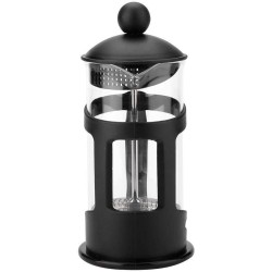 Coffee percolator rockyin coffee maker, portable stainless steel glass cafetiere french press maker home office tea coffee pot(600ml)