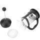 Coffee percolator rockyin coffee maker, portable stainless steel glass cafetiere french press maker home office tea coffee pot(600ml) Coffee percolator rockyin coffee maker, portable stainless steel glass cafetiere french press maker home office tea coffee pot(600ml)
