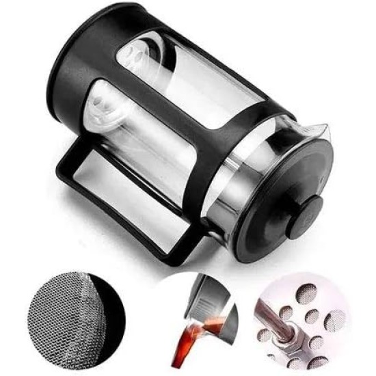 DRINK LAB 800 ml French Press Coffee Maker (5 Cups) Glass with Plastic Plunger for Gourmet Coffee French Press DRINK LAB 800 ml French Press Coffee Maker (5 Cups) Glass with Plastic Plunger for Gourmet Coffee French Press