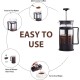 Entemah French Press Coffee Maker, Coffee Press with Heat Resistant Thickened Borosilicate Glass, 12oz(350ml) French press pot Entemah French Press Coffee Maker, Coffee Press with Heat Resistant Thickened Borosilicate Glass, 12oz(350ml) French press pot