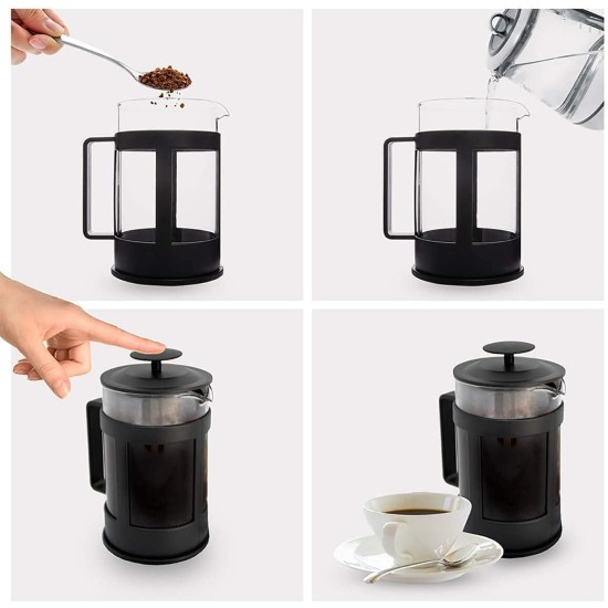 French Press Coffee Maker Travel & Camping Coffee Pot Double Walled Insulated Coffee & Tea Brewer Pot Cold Brew Heat Resistant Office Supplies with Superior Filtration Thoughtful Gifts (600ml) French Press Coffee Maker Travel & Camping Coffee Pot Double Walled Insulated Coffee & Tea Brewer Pot Cold Brew Heat Resistant Office Supplies with Superior Filtration Thoughtful Gifts (600ml)