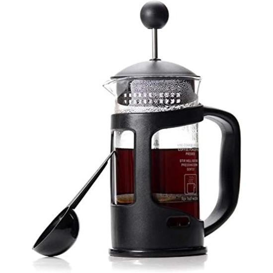 French Press Coffee and Tea Maker 350ml - Glass and Stainless Steel