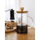 Glass French Press Tea Maker for Best Tasting Coffee and Tea, Borosilicate Glass, Wood, Stainless Steel (350ml) Glass French Press Tea Maker for Best Tasting Coffee and Tea, Borosilicate Glass, Wood, Stainless Steel (350ml)