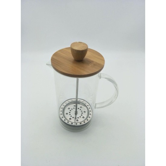 Glass French Press Tea Maker for Best Tasting Coffee and Tea, Borosilicate Glass, Wood, Stainless Steel (350ml) Glass French Press Tea Maker for Best Tasting Coffee and Tea, Borosilicate Glass, Wood, Stainless Steel (350ml)