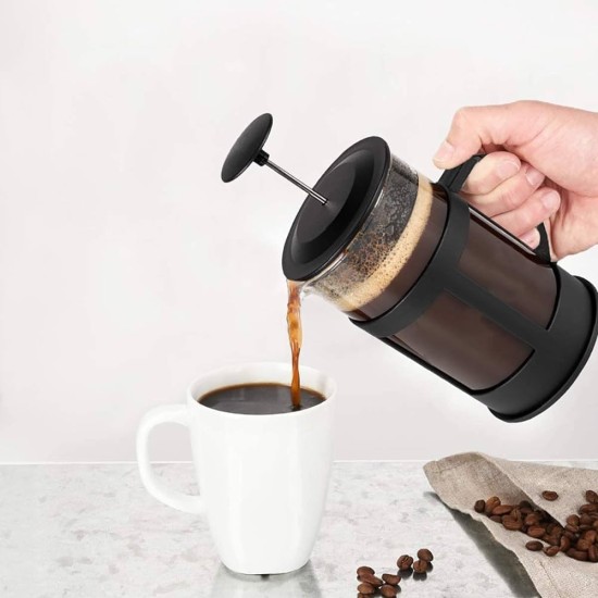 Professional French press Pyrex coffee/tea maker filter 350 ML (black) ٣٥٠ ملي فرينش برس فلتر بيركس لصنع القهوة/الشاي (أسود) Professional French press Pyrex coffee/tea maker filter 350 ML (black) ٣٥٠ ملي فرينش برس فلتر بيركس لصنع القهوة/الشاي (أسود)