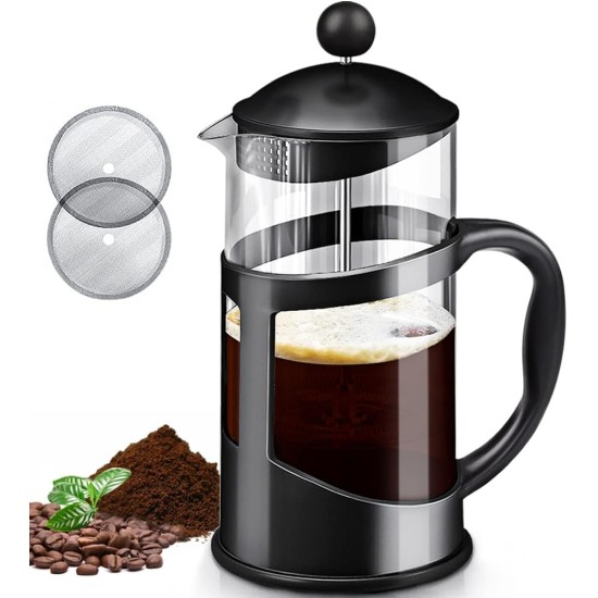 SKM-MX Virdrio French Press Coffee Maker and Teapot Plunger French Press Coffee Maker for Making Coffee and Tea Better Sharing a Gourmet Coffee 350ML/12oz/1 Cup SKM-MX Virdrio French Press Coffee Maker and Teapot Plunger French Press Coffee Maker for Making Coffee and Tea Better Sharing a Gourmet Coffee 350ML/12oz/1 Cup