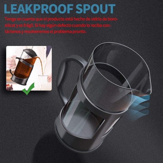 SKM-MX Virdrio French Press Coffee Maker and Teapot Plunger French Press Coffee Maker for Making Coffee and Tea Better Sharing a Gourmet Coffee 350ML/12oz/1 Cup SKM-MX Virdrio French Press Coffee Maker and Teapot Plunger French Press Coffee Maker for Making Coffee and Tea Better Sharing a Gourmet Coffee 350ML/12oz/1 Cup