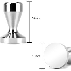 SKY-TOUCH Espresso Tamper, Coffee Machine Stainless Steel Base and Handle Heavy Duty Solid Espresso Coffee Bean Tamper