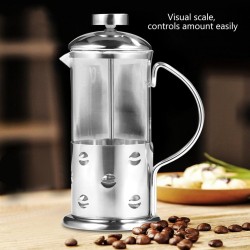 VBESTLIFE Coffee Maker, 350/600/800 ml Stainless Steel Glass French Press Coffee Maker Coffee & Teapot with Filter Suitable for Coffee, Tea, Espresso etc. (350 ml)