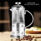 VBESTLIFE Coffee Maker, 350/600/800 ml Stainless Steel Glass French Press Coffee Maker Coffee & Teapot with Filter Suitable for Coffee, Tea, Espresso etc. (350 ml) VBESTLIFE Coffee Maker, 350/600/800 ml Stainless Steel Glass French Press Coffee Maker Coffee & Teapot with Filter Suitable for Coffee, Tea, Espresso etc. (350 ml)