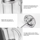 VBESTLIFE Coffee Maker, 350/600/800 ml Stainless Steel Glass French Press Coffee Maker Coffee & Teapot with Filter Suitable for Coffee, Tea, Espresso etc. (350 ml) VBESTLIFE Coffee Maker, 350/600/800 ml Stainless Steel Glass French Press Coffee Maker Coffee & Teapot with Filter Suitable for Coffee, Tea, Espresso etc. (350 ml)