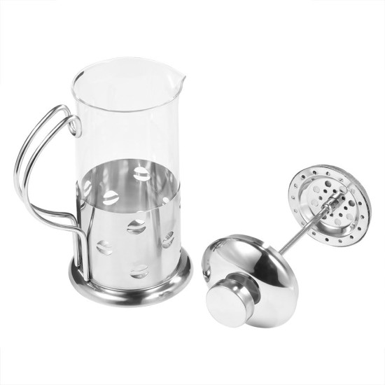 VBESTLIFE Coffee Maker, 350/600/800 ml Stainless Steel Glass French Press Coffee Maker Coffee & Teapot with Filter Suitable for Coffee, Tea, Espresso etc. (350 ml) VBESTLIFE Coffee Maker, 350/600/800 ml Stainless Steel Glass French Press Coffee Maker Coffee & Teapot with Filter Suitable for Coffee, Tea, Espresso etc. (350 ml)