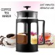 XIBLISS French Press Coffee and Tea Maker, 21 Oz(600 ML), Black XIBLISS French Press Coffee and Tea Maker, 21 Oz(600 ML), Black