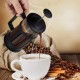 hanso French Press Coffee & Tea Maker for Home, Office, or On-the-Go - Heat-Resistant & Compact Design (Black, 600 ML)