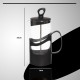 hanso French Press Coffee & Tea Maker for Home, Office, or On-the-Go - Heat-Resistant & Compact Design (Black, 600 ML)