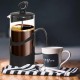 hanso French Press Coffee & Tea Maker for Home, Office, or On-the-Go - Heat-Resistant & Compact Design (Black, 600 ML)