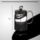 hanso French Press Coffee & Tea Maker for Home, Office, or On-the-Go - Heat-Resistant & Compact Design (Black, 600 ML)