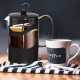 hanso French Press Coffee & Tea Maker for Home, Office, or On-the-Go - Heat-Resistant & Compact Design (Black, 600 ML)