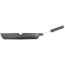 Illa wellness grill pan with foldable hand - black
