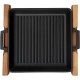 Lava LV ECO GT 2626 T2 K4 Cast Iron Grill Pan With Wooden and Stainless Steel Rack, Square, 26 x 26 cm - Black Lava LV ECO GT 2626 T2 K4 Cast Iron Grill Pan With Wooden and Stainless Steel Rack, Square, 26 x 26 cm - Black