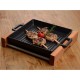 Lava LV ECO GT 2626 T2 K4 Cast Iron Grill Pan With Wooden and Stainless Steel Rack, Square, 26 x 26 cm - Black Lava LV ECO GT 2626 T2 K4 Cast Iron Grill Pan With Wooden and Stainless Steel Rack, Square, 26 x 26 cm - Black