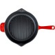 Lava LV ECO Y GT 28 Cast Iron Grill Pan With Cast Iron Handle, Round, 31 x 42 cm - Black
