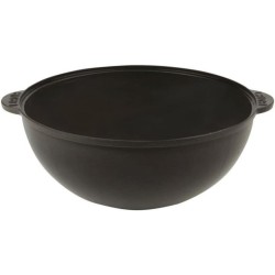 Lava LV Y GT 28 SPR R Cast Iron Grill Pan With Cast Iron Self Handle, Round, 28 x 28 cm - Matt Red