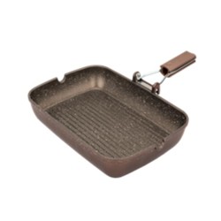 Newport Gourmet Grill with Movable Handle, 36 cm x 26 cm Size, Brown