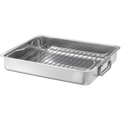 Oven Tray Roasting pan with grill rack, stainless steel16x13 "