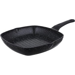 Top chef square granite grill size 28 black