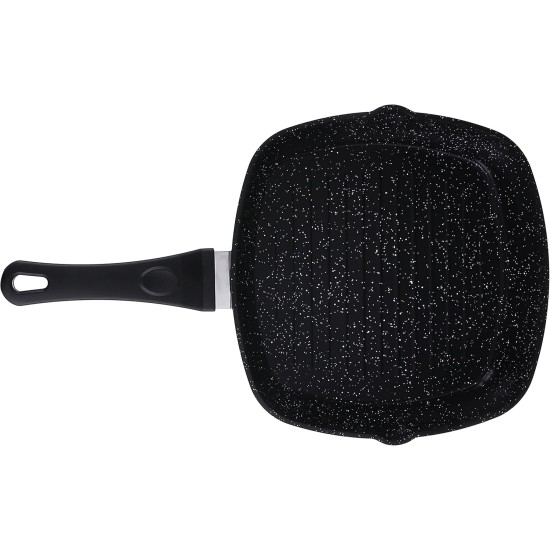 Top chef square granite grill size 28 black Top chef square granite grill size 28 black