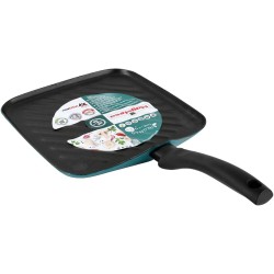 Vitrinor Square Grill 27cm - Turquaz - Enameled Steel vitrified at 820ºC Energy efficient.