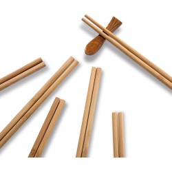 10 Pairs Reusable Bamboo Chopsticks - Long Lightweight Natural Food-Grade Chop Sticks for Sushi, Rice Noodles, Asian Dishes. Chinese, Japanese Tableware 10.5 Inch (Premium Chopsticks)
