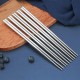 Xihuimay 5 Pairs 304 Stainless Steel Chopstick Set Non-Slip Chop Stick Pack 9 inches Metal Chopsticks Easy to Use Utensils Chinese Japanese Korean Chopstick for Cooking Eating Dishwasher Safe, Silver