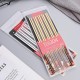 Xihuimay 5 Pairs 304 Stainless Steel Chopstick Set Non-Slip Chop Stick Pack 9 inches Metal Chopsticks Easy to Use Utensils Chinese Japanese Korean Chopstick for Cooking Eating Dishwasher Safe, Silver