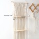 ELASAD Macrame Wall Hanging Plant Shelf, 3-Tier Macrame Shelves Boho Bathroom Shelf, Handmade Boho Floating Shelves for Plants and Decor ELASAD Macrame Wall Hanging Plant Shelf, 3-Tier Macrame Shelves Boho Bathroom Shelf, Handmade Boho Floating Shelves for Plants and Decor